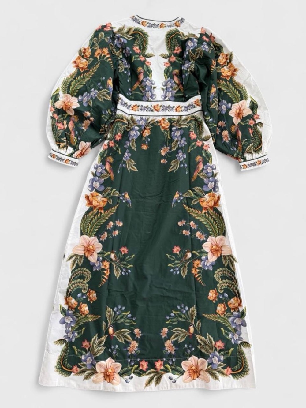 NWT FARM RIO Green Nature V Neck Buttoned Maxi Dress - Picture 5 of 13